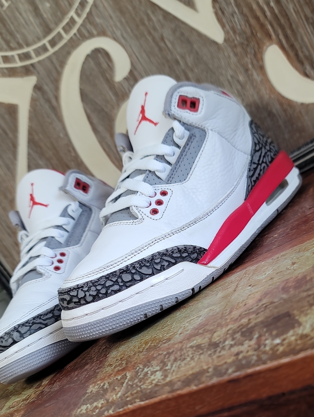 Nike Air Jordan 3 Retro 'Fire Red' Wmns 6 Good/Fair Condition. Fast Shipping - Picture 7 of 16